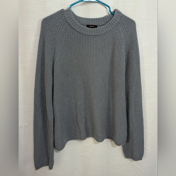 Quince Cashmere Grey Blue Women's Sweater L - Picture 1 of 6